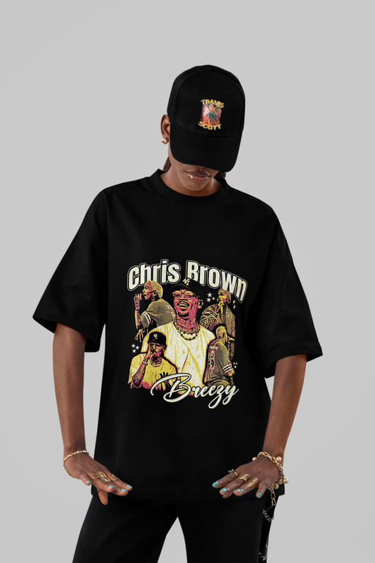 Chris Brown "Breezy" Oversized Graphic Tee