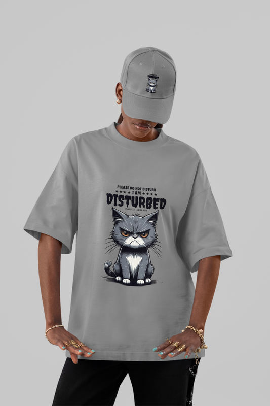 I Am Disturbed" Grumpy Cat Oversized Tee