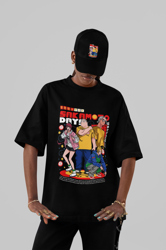 Sakamoto Days" Oversized Graphic Tee – Hitman’s Life Edition