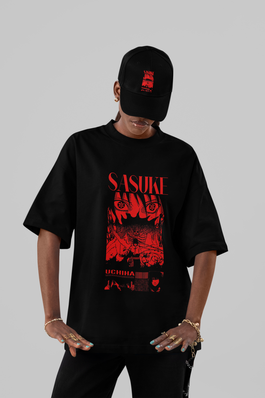 "Sasuke: Curse of the Uchiha" Oversized Tee – Eternal Red Edition