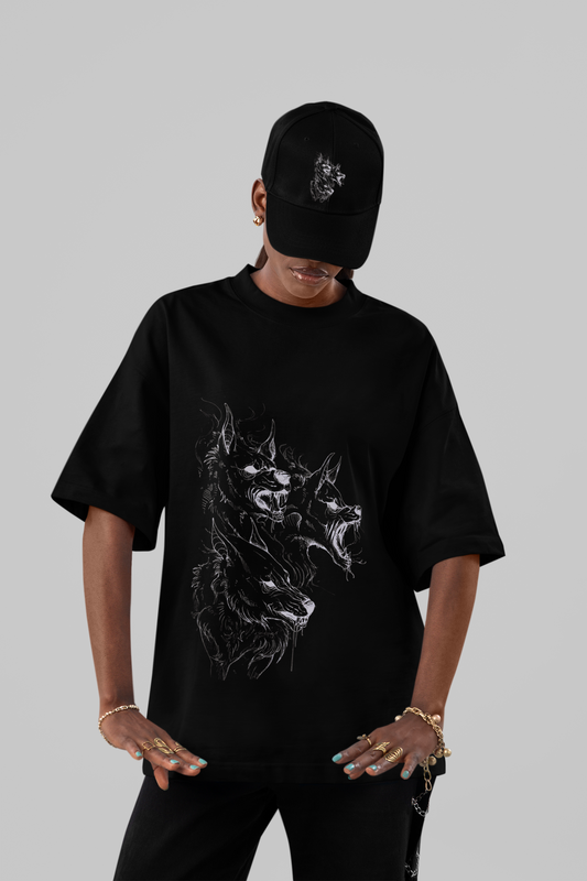 "Cerberus Howl" Oversized Graphic Tee
