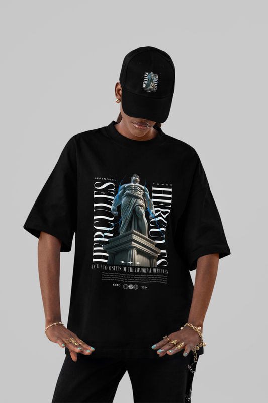 HERCULES LEGEND" Oversized Graphic Tee – Immortal Strength Series