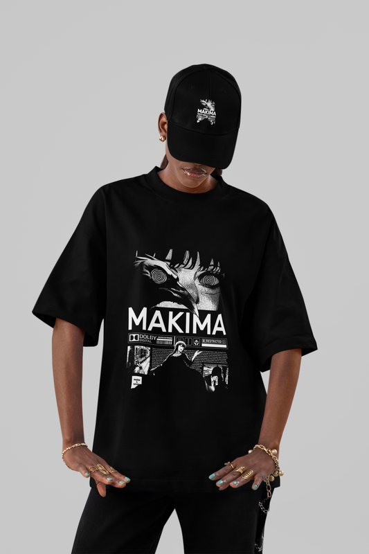 Makima Control" Oversized Anime Tee – Chainsaw Inspired  📄 Description: