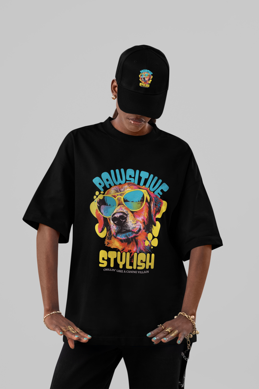 “Pawsitive Stylish” Oversized Tee