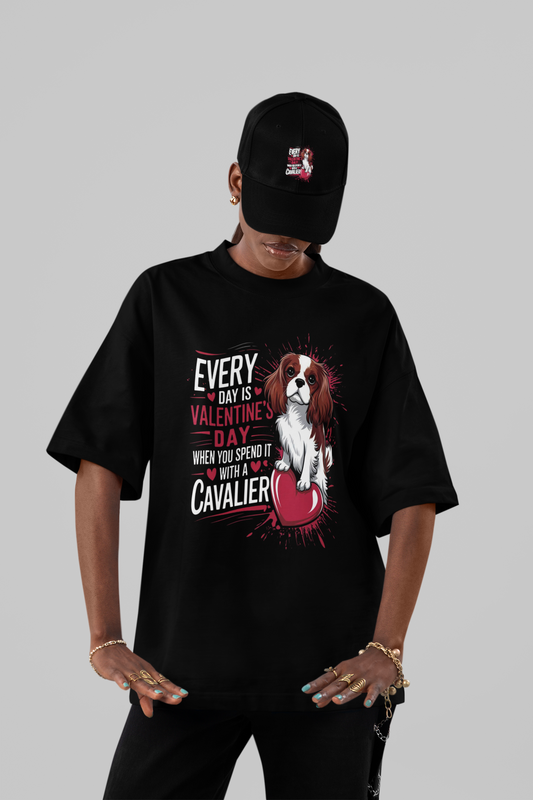 Every Day is Valentine's Day" Cavalier Dog T-Shirt