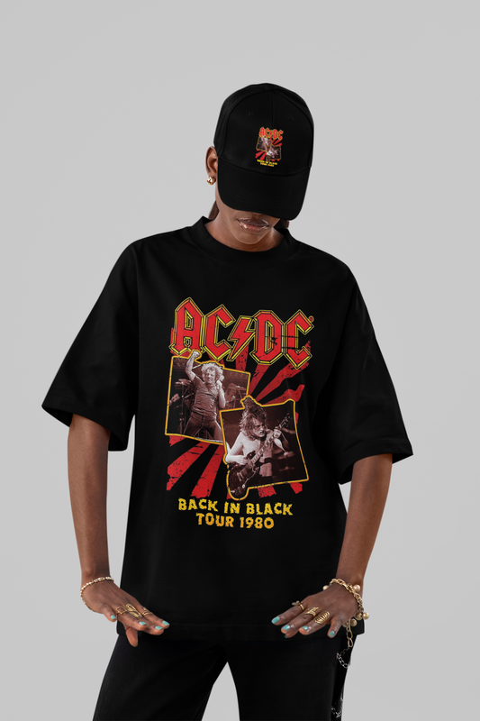 AC/DC Back in Black 1980 Vintage Tour Photo T-Shirt