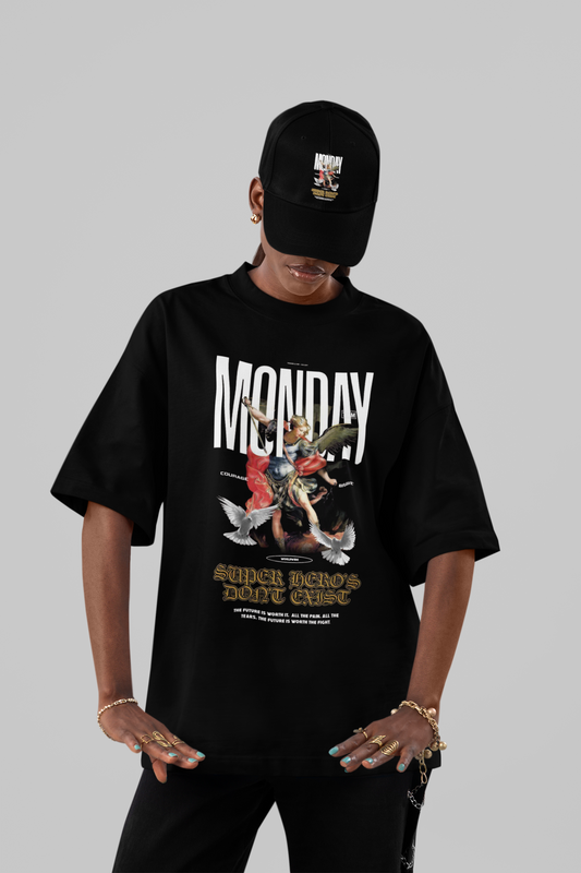MONDAY | Super Heroes Don't Exist Oversized Tee