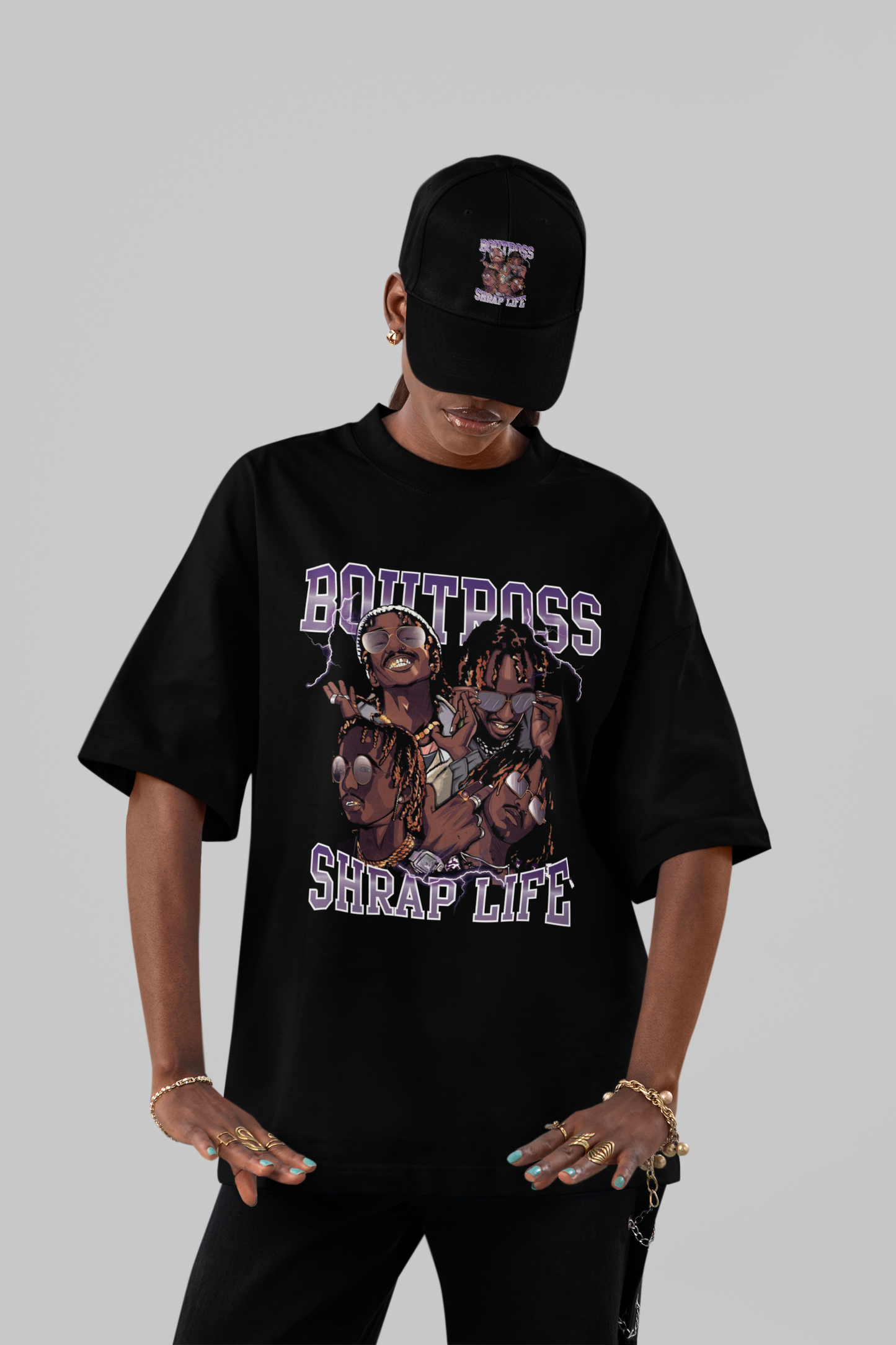 Boutross Shrap Life Vintage Bootleg Rap Tee
