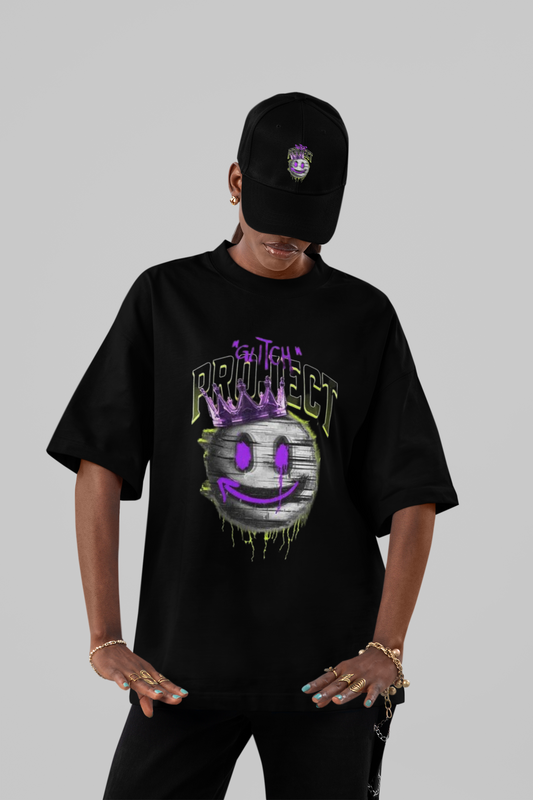 Rebel Royalty Glitch Project Oversized Tee