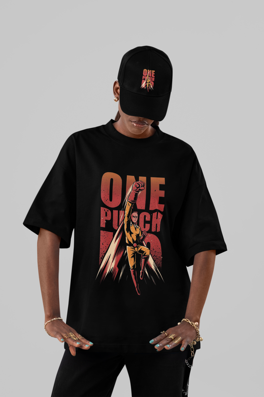 Saitama 'Hero's Triumph' Oversized Graphic Tee