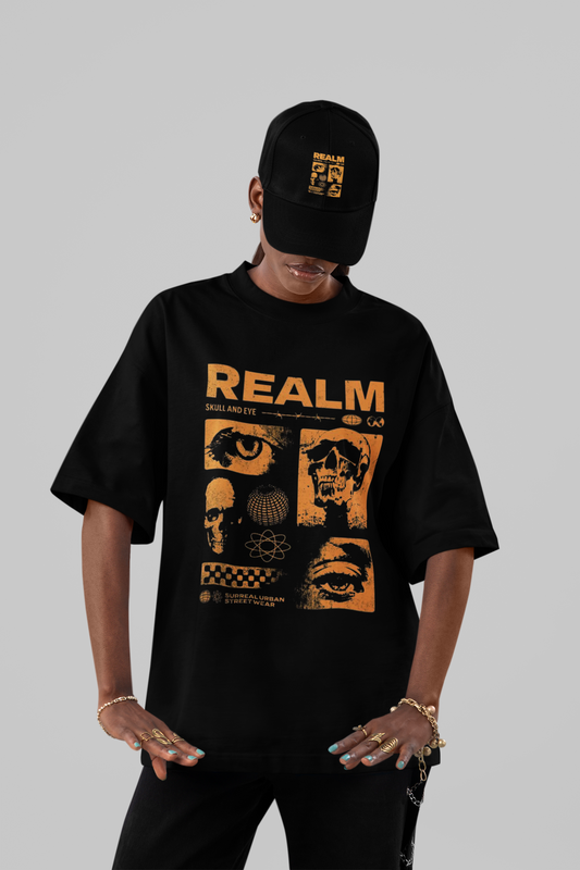 REALM "Skull and Eye" Cryptic Urban Oversized T-Shirt