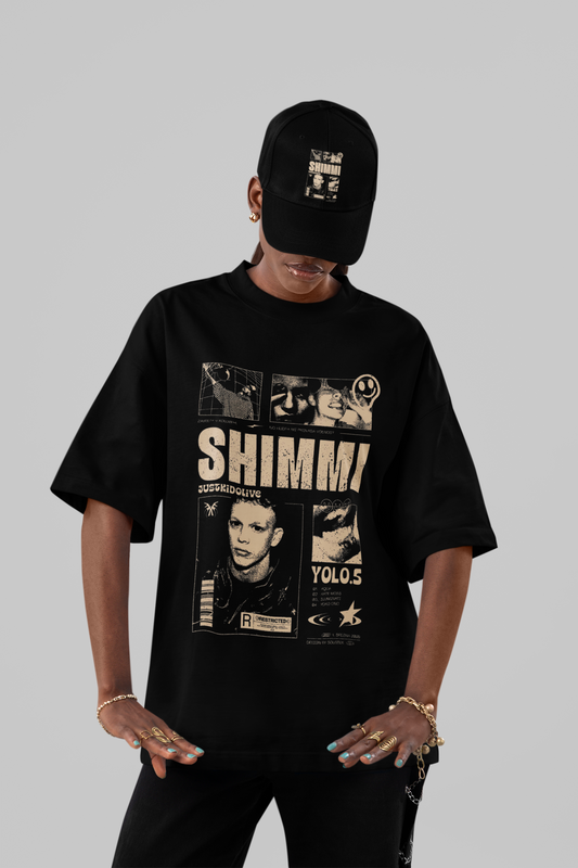 SHIMMI 'YOLO.5' Vintage Zine Oversized T-Shirt (Y2K Aesthetic)