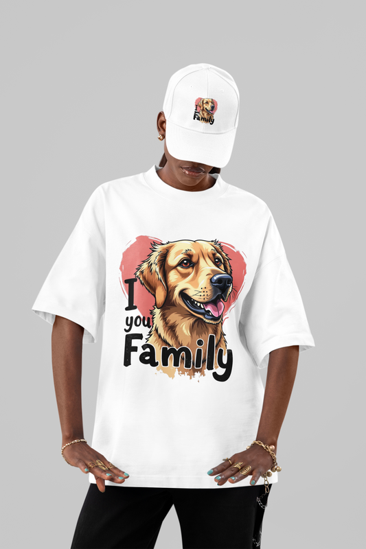Golden Love: The Family Dog Oversized T-Shirt