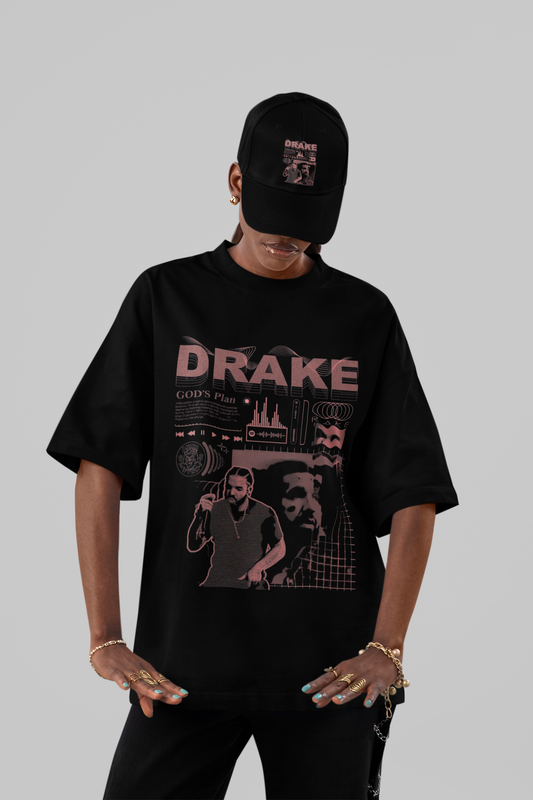 Vintage 'God's Plan' Drake Oversized Graphic Tee