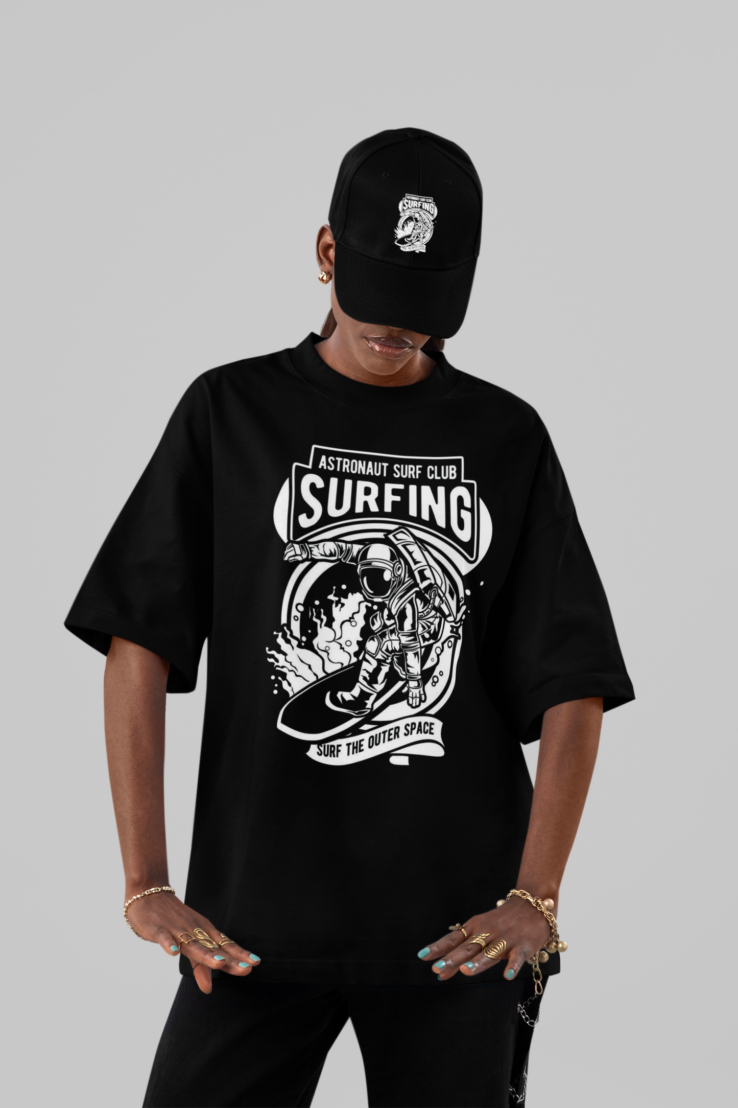 Astronaut Surf Club Oversized Graphic Tee