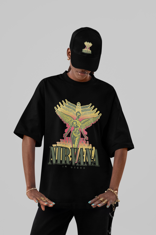 Oversized Vintage Nirvana 'In Utero' Grunge Angel T-Shirt