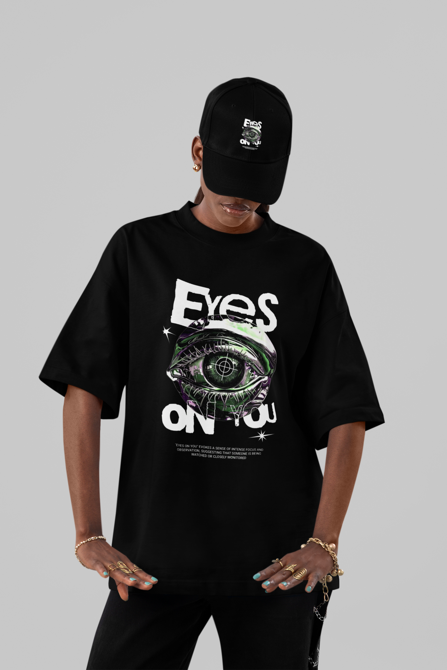 Glitch Watcher Oversized Cyberpunk T-Shirt