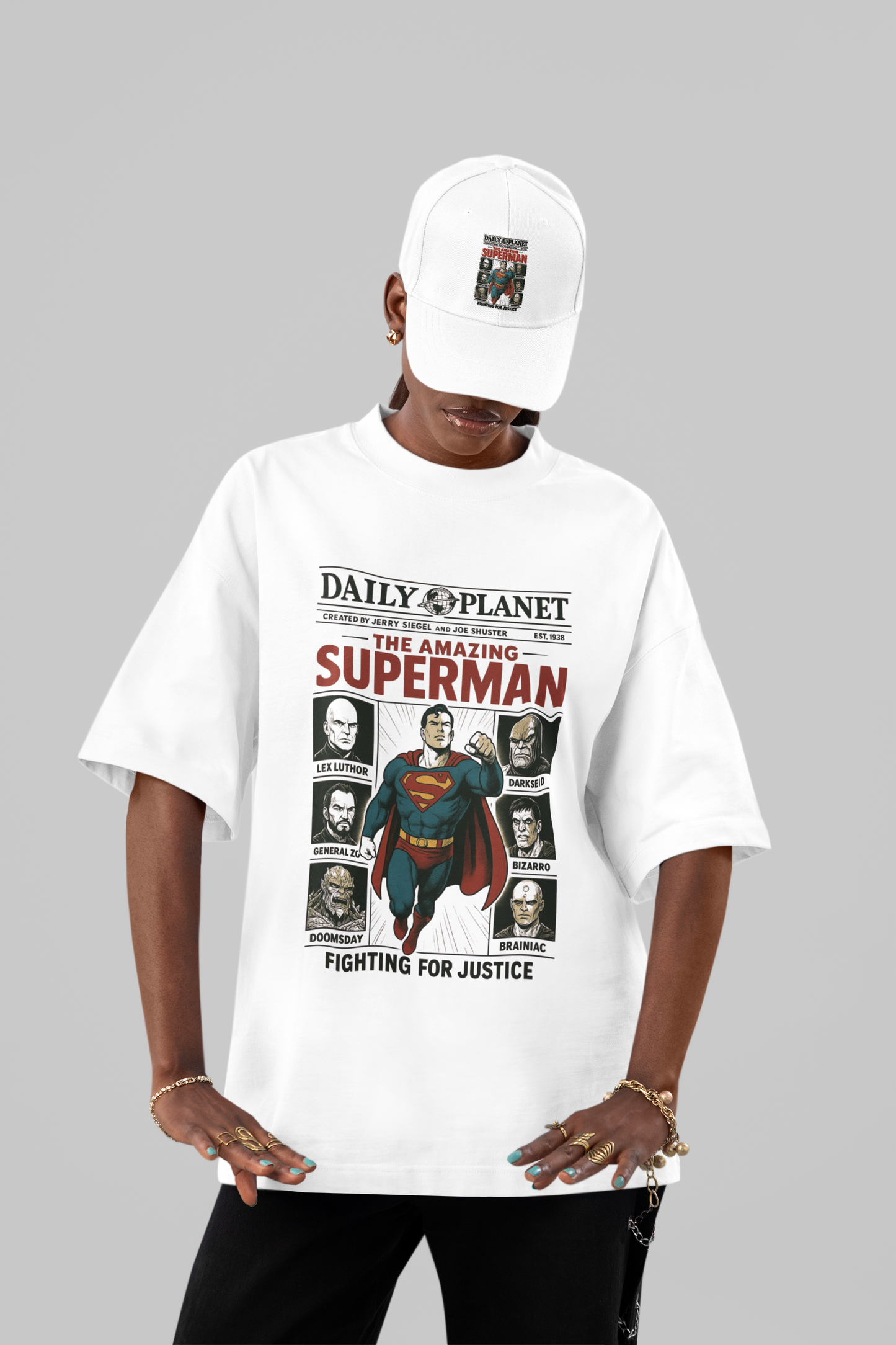Superman // 'Daily Planet' Comic Cover Oversized T-Shirt