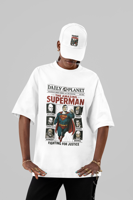 Superman // 'Daily Planet' Comic Cover Oversized T-Shirt
