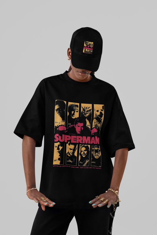 SUPERMAN // 'The Gunn Cut' Movie Poster Oversized T-Shirt
