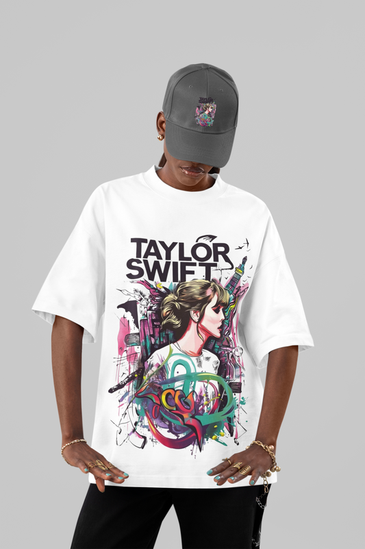 Taylor Swift Graffiti Art Oversized T-Shirt