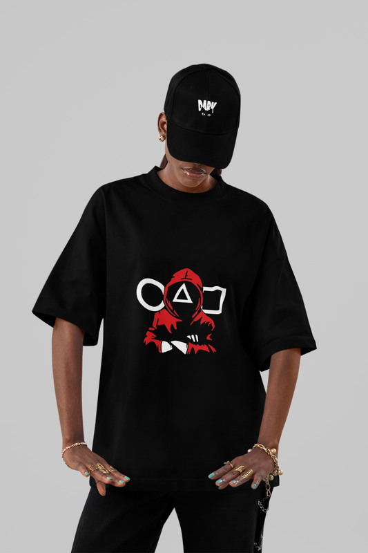 Red Guard Oversized Tee – Squid Mask Edition