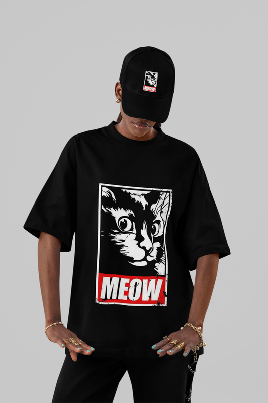 MEOW Pop Art Oversized Tee