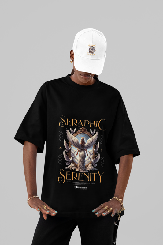 Seraphic Serenity  Oversized Graphic Tee