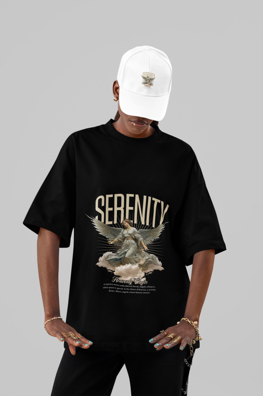 Serenity Oversized Graphic Tee – Heavenly Choir Edition
