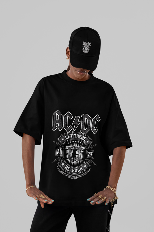AC/DC "Let There Be Rock" Oversized Graphic Tee