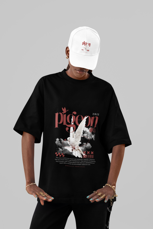 Alaseee "Pigeon 2021" Oversized Graphic Tee