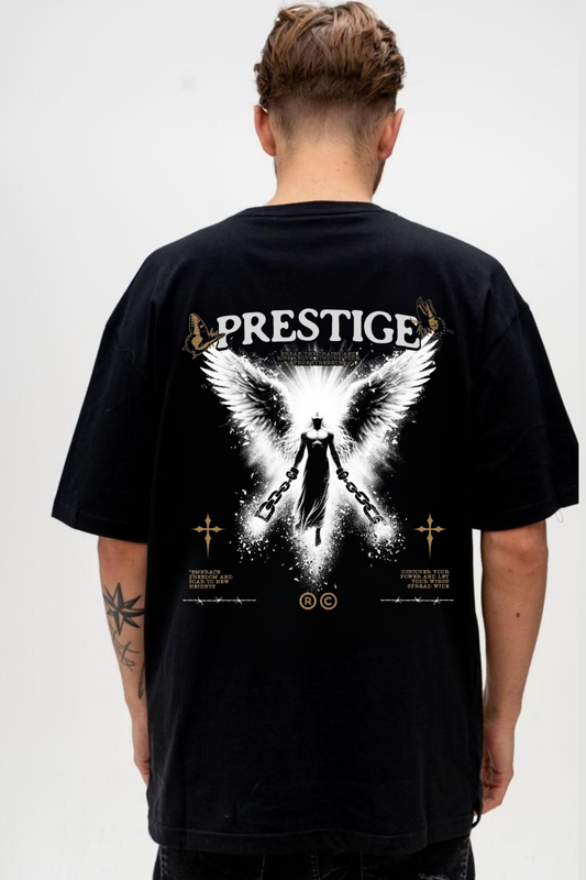 "PRESTIGE ASCENT" Oversized Tee – Angel Breakthrough Edition