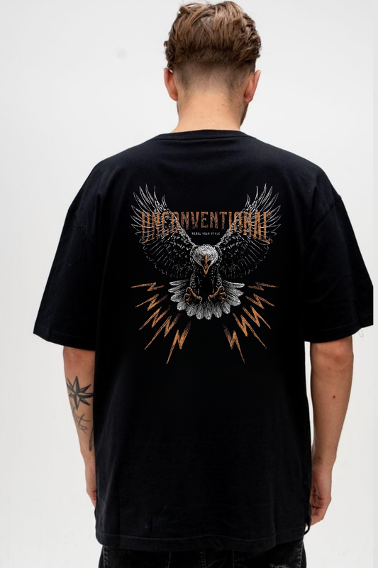 UNCONVENTIONAL" Oversized Tee – Rebel Flight Edition