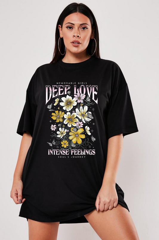Deep Love" Oversized Graphic Tee